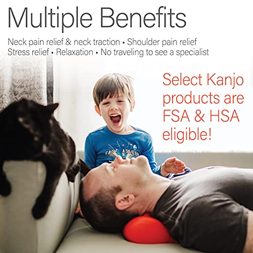 Kanjo Acupressure Neck Pain Relief Cushion | Cervical Traction Device & Acupressure Cushion for Muscle Tension & Relaxation | Helps Relieve Neck & Shoulder Pain | Blue - style: Original Neck Cushion - Blue