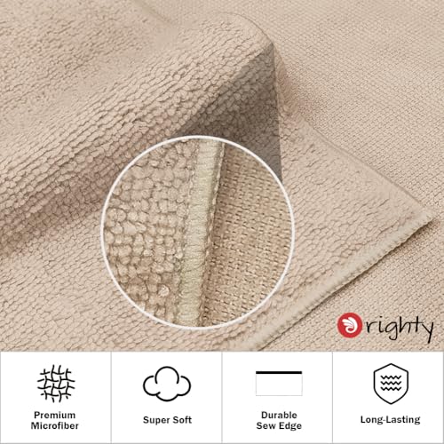 Orighty 6-Pack Brown Hand Towels, 16x28 inch Microfiber Gym Towels - color: Brown, size: Pack of 6