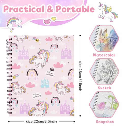 conda 8.5 x 11 Inch Sketchbook, Top Spiral Bound Sketch Pad, 100 Sheets (68 lb/100 GSM), Durable Acid-Free Sketch Paper, Drawing and Sketching Paper for Kids Adult Beginners - color: Pink, size: 8.5"x11" 1 Pack