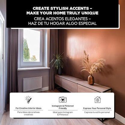 Metallic Wall Paint 67.62 fl oz - Antique Gold - Stunning Metallic Shine for Stylish Interiors, Easy to Apply, Water-Based, Perfect for Creative Wall Designs & DIY Projects - color: Antique Gold