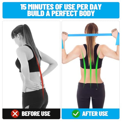 Resistance Bands, Professional Exercise Bands, Physical Therapy Bands for Strength Training, Yoga, Pilates, Stretching, Recovery, Stretch Elastic Band for Working Out, Workout Bands for Home Gym