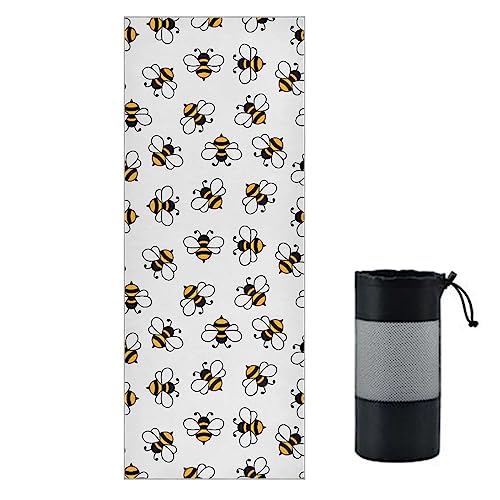 Yoga Mat Towel Honey Bee, 73" x 27" - color: Honey Bee