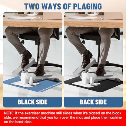 Under Desk Elliptical Mat - Non-Slip Exercise Equipment for Peloton Bike, Small Exercise Mat for Desk Workout Equipment - color: Sky Blue 1 Pc