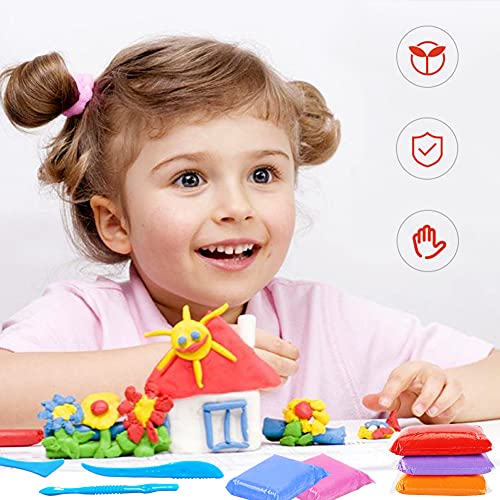 Xuyyicao 36 Colors Air Dry Clay,Magic Modeling Clay with Tools,Ultra Light DIY Modeling Clay for Kids,Children,DIY Crafts,Creative Art Crafts - color: 36-Colors