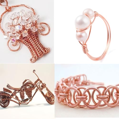 90 Feet Bendable Aluminum Craft Wire 2mm Metal Wire for Sculpting Bonsai Training Doll Skeletons DIY Jewelry Making Armature Making Wire Weaving (Copper) - color: Copper