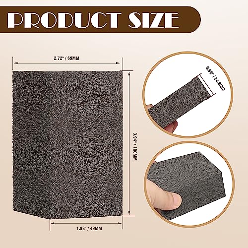 80 Grit Angled Sanding Blocks, Jamiikury Coarse Sponge Sand Block Washable and Reusable, Wet & Dry Sandpaper Block for Wood Metal Drywall and Furniture Paint - Pack of 8 - size: 80 Grits