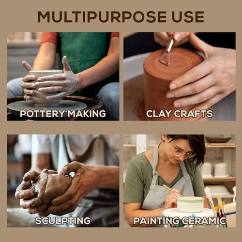 7 Inch Heavy Duty Pottery Wheel, Pottery Decorating Banding Wheel for Adults - size: 7''