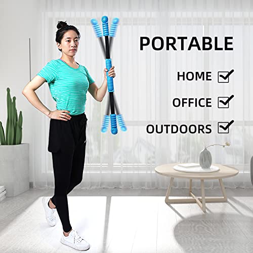 Elastic Fitness Stick Elastic Bar Body Exercise Bar Muscle Training for Exercise Tremor Stick Shoulder Rehabilitation Physical Therapy, Aerobics,Body Shaping Home Gym Yoga, Pilates - color: Blue