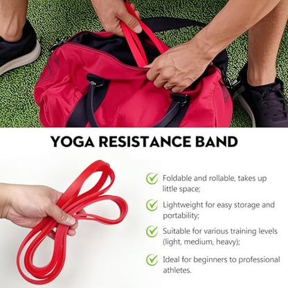 Yoga & Tension Resistance Band – Pull-Up Trainer for Strength, Chest Expansion, Flexibility & Endurance, 15-35 lb Resistance, Compact & Durable Fitness Tool