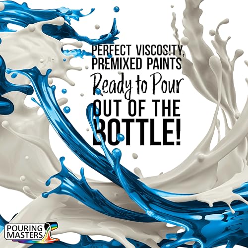 Pouring Masters Navy Blue Ready to Pour Acrylic Pouring Paint - Premium 8-Ounce Pre-Mixed Fluid Acrylic Paint - Fluid Art Supplies for Canvas, Wood, Paper, Tile & Rocks - color: Navy Blue
