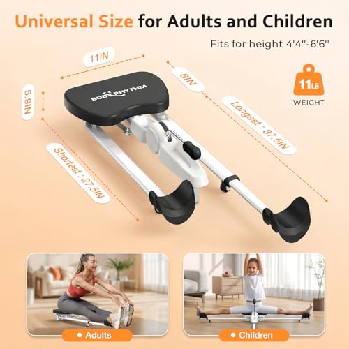 BODY RHYTHM Leg Stretcher - Split Machine for Leg Stretching - Flexibility Stretching Equipment - Ballet, Yoga, Dance, Martial Arts, MMA - Home Yoga Gym Fitness - color: Black