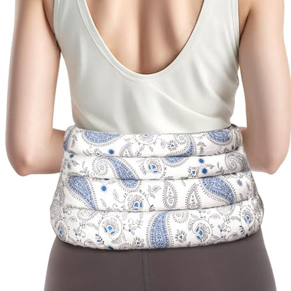 Microwave Heating Pad for Back with Moist Heat, Extra Large Microwavable Heating Wrap for Lumbar, Waist, Stomach, Shoulder, Neck Hot or Cold Pack, Reusable, Portable - style: Back Pad