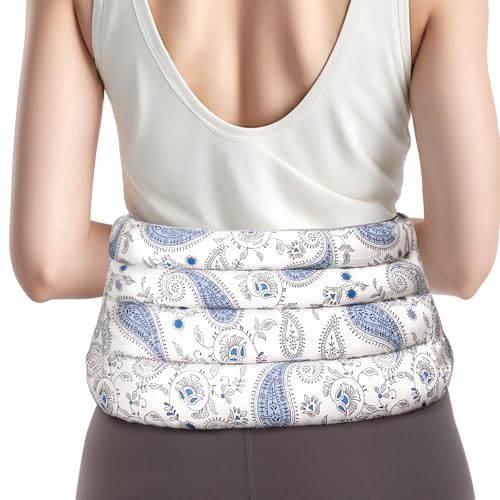 Microwave Heating Pad for Back with Moist Heat, Extra Large Microwavable Heating Wrap for Lumbar, Waist, Stomach, Shoulder, Neck Hot or Cold Pack, Reusable, Portable - style: Back Pad