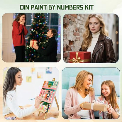 ICYANART Paint by Numbers for Adults Framed, Book Number Painting 8x12In | Book Paint by Number for Adults Beginners, Acrylic Fantasy Painting by Numbers, Book Number Painting - color: Books-7.8x11.8in