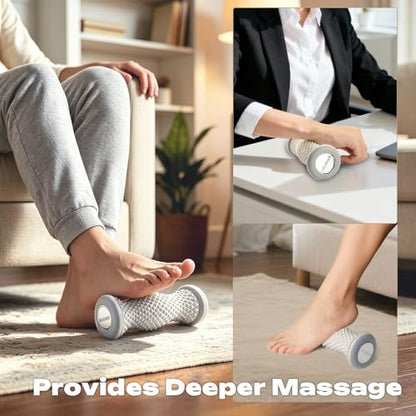 FREATECH Foot Massager Roller with 459 Spiky Massage Points, Durable PP Material, Plantar Fasciitis Relief, Deep Massage for Heel & Arch Pain, Reflexology Acupressure Tool for Muscle Relaxation