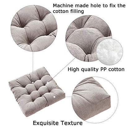 Tiita 22 Inch Square Floor Cushions, Floor Pillow for Sitting, Grey - color: (Square)|grey
