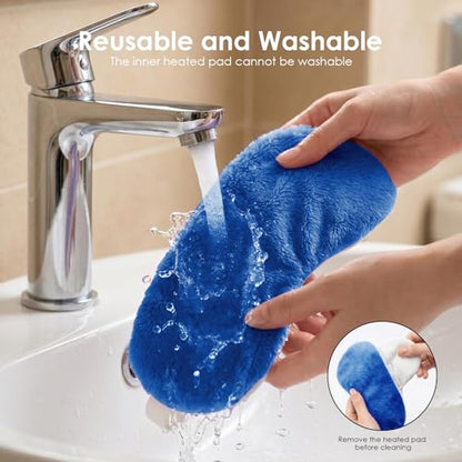 MORLIDEN Heated Eye Mask for Dry Eyes & Stye - Microwavable Warm Compress | For Blepharitis, Chalazion, MGD-Lightweight, No Heavy Pressure-Reusable Moist Heat Mask with Natural Flaxseed (Blue2P) - color: Blue2pcs