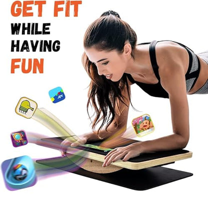 Yes4All 350LBS Professional Wooden Balance Board for Leg Workout, Anti-Slip Rocker Board, Wobble Board for Standing Desk - color: Smartphone Board
