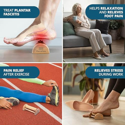 TheraFlow Compact Foot Roller for Plantar Fasciitis Relief | Relaxing Gifts for Mom and Dad - Portable, Small Tool for Deep Tissue Massage and Neuropathy | Travel Size Feet Massager for Relaxation - size: Small