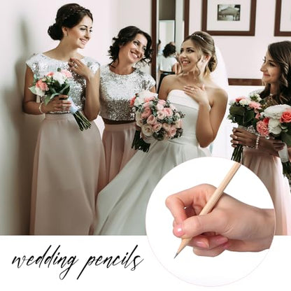 TecUnite 60 Pcs HB Pencils #2 Unsharpened Wood Cased Pencils with Eraser Hexagonal Pencil Cute Graphite No 2 Pen for Adults Gifts Exam School Office Sketching Learning (Wood Color, Silver) - color: Wood Color, Silver