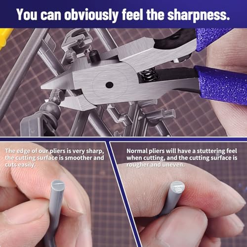 stedi Model Nipper, Ultra-thin Double-blades Nippers with Protective Case Model Hobby Making Tools for Gundam Repairing Plastic Model and Fixing - style: Ultra-thin Double-blades Nippers