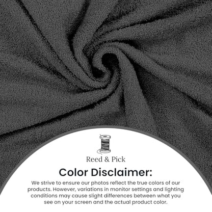 Reed&Pick 24 Pack Dark Grey Hand Towels 100% Cotton Spa Towels – 16x26 inches Highly Absorbable Facial Gym Towel Hair Towels and Face Bulk Small Towel (Not Bleach Proof) - color: Dark Grey, size: 16x27 Pack of 24