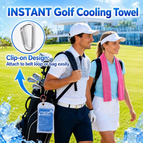 4 Pack Cooling Towels, 40" x 12" Microfiber Ice Towels for Neck & Face