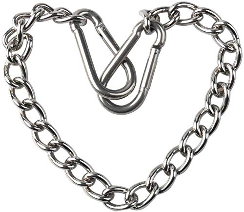 LICY Swing Heavy Punching Bag Chain for Hammock Chair Aerial Yoga Indoor Outdoor Stainless Steel Kit with 2 Carabiner Hooks 600 LB