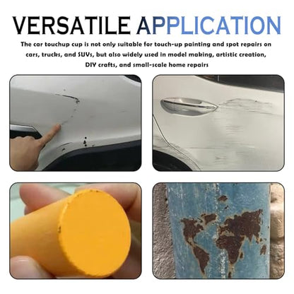3PCS Car Touch Up Cups for Paint with Brushes,60ml Touch Up Paint Container with Ounce/ml Markings,Paints Touches Up Bottles with Mixing Ball for Fixing Auto Scratches/Damage