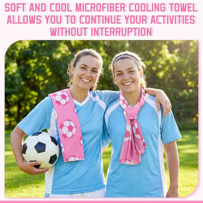 FuWeave 12 Pcs Soccer Cooling Towels Gifts 40 X 12 Inch - color: Soccer, size: 40 x 12 inches