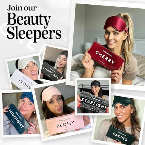 TheSleepGuard Pure Silk Sleep Mask [100% 6A Mulberry Silk, 22 Momme] Light Blocking Travel Essentials. Eye Masks for Sleeping. Black Oeko-Tex Blindfold. Eye Covers for Men & Women - color: Cherry Red