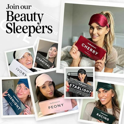 TheSleepGuard Pure Silk Sleep Mask [100% 6A Mulberry Silk, 22 Momme] Light Blocking Travel Essentials. Eye Masks for Sleeping. Black Oeko-Tex Blindfold. Eye Covers for Men & Women - color: Cherry Red