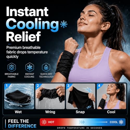 3PCS Running Gear Set for Women, Sports Cooling Headband, Running Slim Belt and Wrist Sweat Towel, Non-Slip Sweatbands Soft Breathable Cooling Workout Sweat Band for Yoga,Gym,Hiking, Fitness