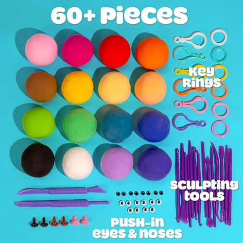 Play-Doh Air Dry Clay Mini Maker Creations, Makes 6 Keychains - color: Keychains, size: 6 Pack