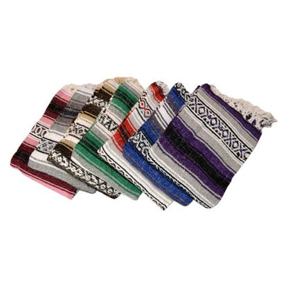 Five Large Authentic Mexican Falsa Blanket Throw Yoga Mexico Wholesale Pack Bulk Sanyork TM