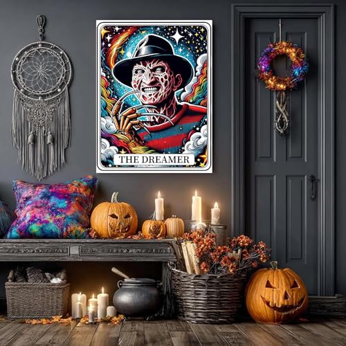 Halloween Diamond Art Kits for Adult Diamond Painting Kit for Beginner | Horror 5D DIY Funny Diamond Dots Full Drill Crafts for Gem Art Dot Art for Adults Home Wall Decor for Teens 12x16 inch - color: DP03528