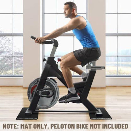 Under Desk Elliptical Mat - Non-Slip Exercise Equipment for Peloton Bike, Small Exercise Mat for Desk Workout Equipment - color: Black 2