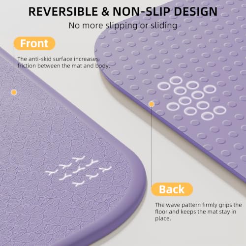 Foldable Yoga Mat 74"x47.2"x 0.4" – Large Yoga Mat - color: Light purple