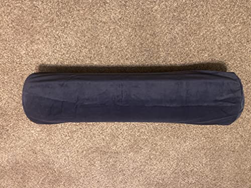 Therapist’s Choice® Bolster Cover with Zipper Closure, Soft & Durable, Size: 6" x 27" (Cover Only, Bolster Not Included) (Dark Blue Velour) - color: Dark Blue Velour