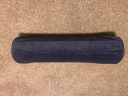 Therapist’s Choice® Bolster Cover with Zipper Closure, Soft & Durable, Size: 6" x 27" (Cover Only, Bolster Not Included) (Dark Blue Velour) - color: Dark Blue Velour
