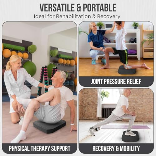 Balance Pad – Physical Therapy & Rehab, Non-Slip Stability Foam Pad for Injury Recovery, Balance Training and Ankle Strength