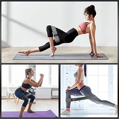 DICYWUDI Yoga Mat Thick, 6 Fabric Resistance Bands, 2 Pack Yoga Blocks, Home Workout Equipment Essentials Starter Kit for Beginners Full Body Toning - color: Black