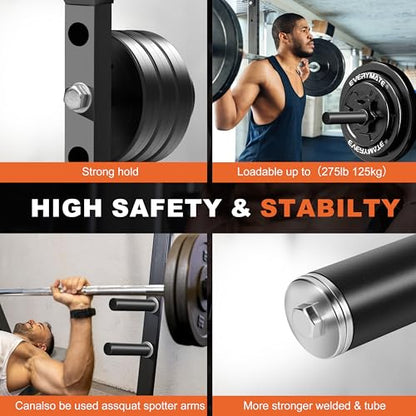 EVERYMATE Weight Plate Holder Power Rack Attachment 2 Inch Olympic Plate Storage Power Squat Rack Holder Weight Plates for 2x2 3x3 2x3 Power Cage Accessories Weight Plate Rack - color: A-5/8" hole(4pcs)-9.05 Inch