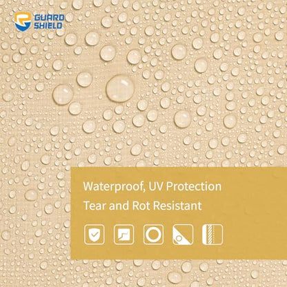 GUARD SHIELD Beige Tarp Heavy Duty Waterproof 30x40 Feet Outdoor Poly Tarps Cover Thick UV Resistant Canopy Tarpaulin with Grommets 10mil - color: Beige/Khaki, size: 30x40