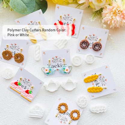 Food Shape Polymer Clay Cutters Set – Molds, Clay Cutters for Polymer Clay, Clay Earring Tools（Non-Food Items） - color: E color