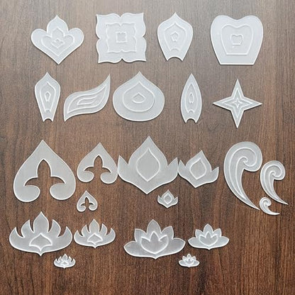 Acrylic Mandala Stencils, Set of 14 with 54 Shapes, Transparent, for Dot Painting, Geometric Patterns, and Decorative Art