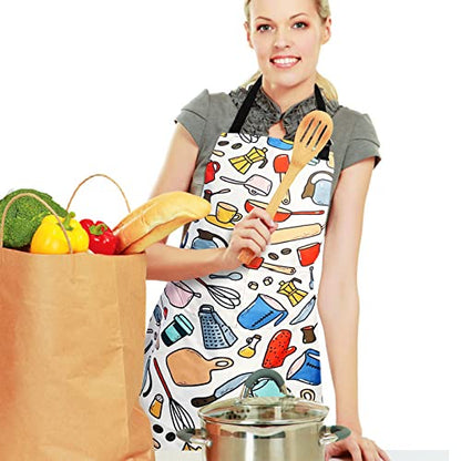Adjustable Waterproof Apron Bib Apron with 2 Pockets Cooking Kitchen Aprons for Women Men Chef - color: Kitchen Apron