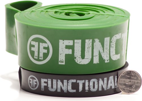 Pull Up Assist Bands Set by Functional Fitness. Heavy Duty Resistance and Assistance Training Band - color: Combo Pack - #3 Black and #5 Green