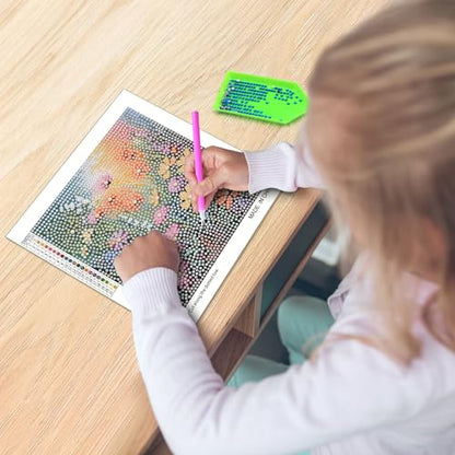 UiSdfuy Diamond Art Kits for Kids,Arts & Crafts for Kid Ages 8-12,Diamond Art for Kids,Gem Art 4 Pack Diamond Painting 6" X 6" (Butterfly) - color: 4pcs-Butterfly
