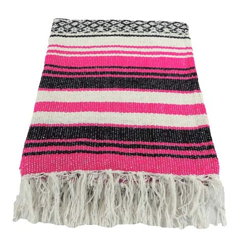 Kakaos Traditional Yoga Blanket. (Dark Pink) - color: Dark Pink